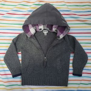 Ruum handsome grey zip up sweater 12 months